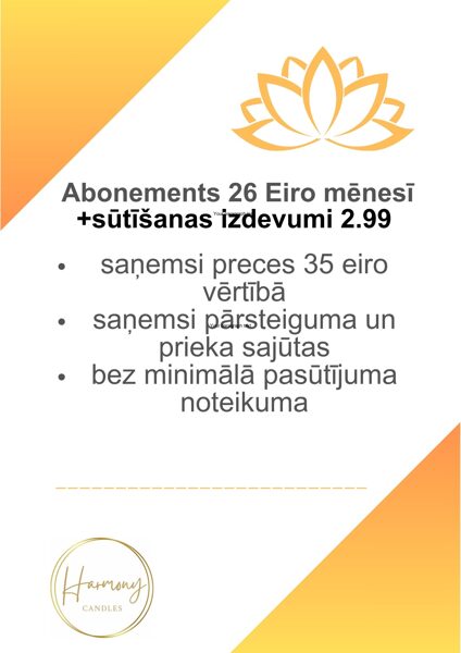 Abonements  - preču vērtība 35 eiro